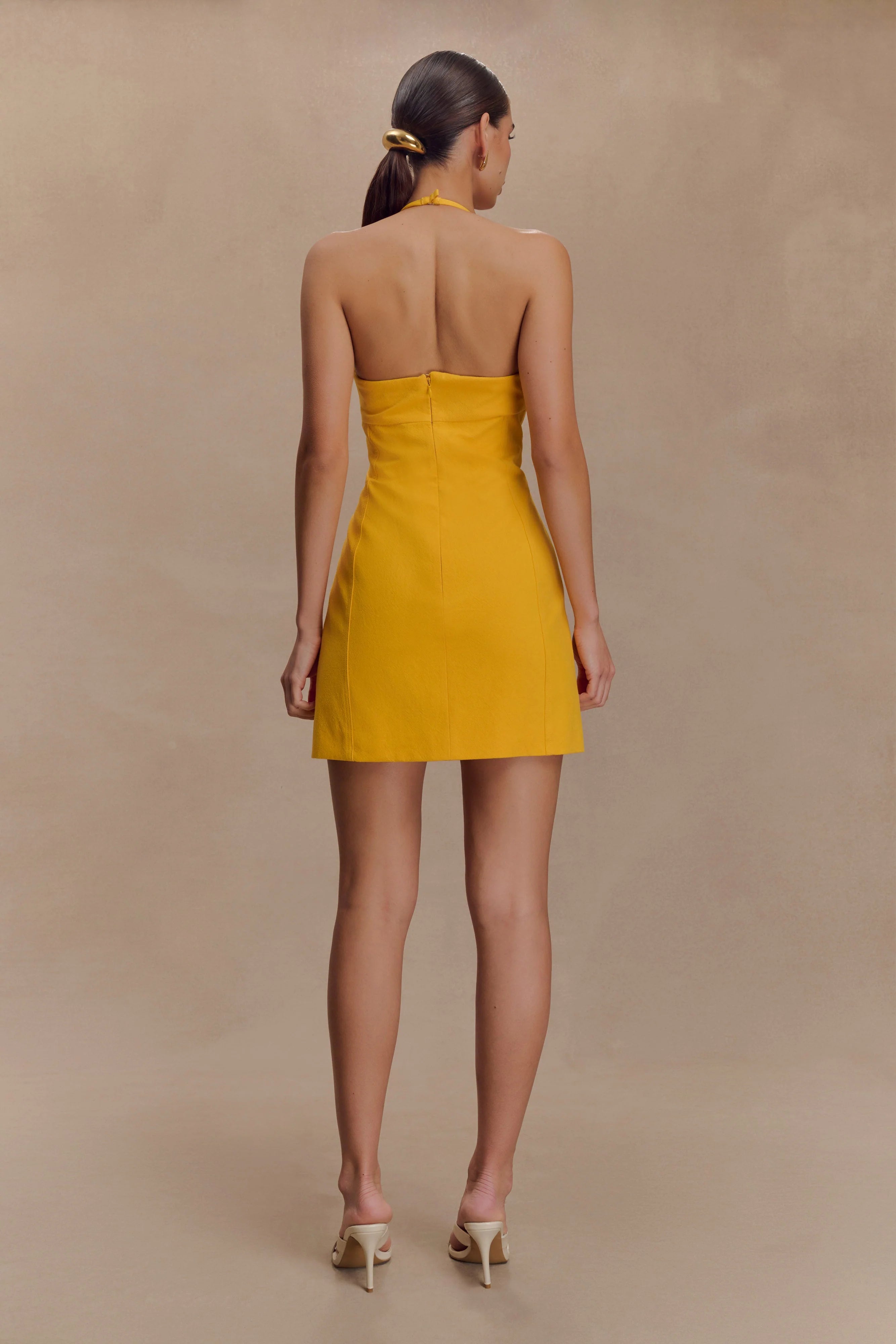 Reyes Cotton Floral Mini Dress - Butterscotch
